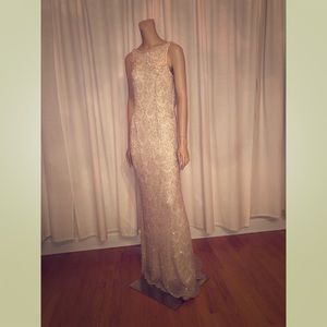MacDuggal pearled and beaded dress